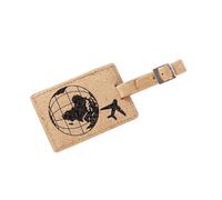 Yardwe Etiquetas de Equipaje de Cuero PU con Diseño de Madera Juego Porta Nombre Multifuncional para Maletas Mochilas y Viajes Identificador Personalizable para Equipaje de Mano