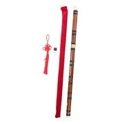 Yardwe Flauta de Bambú Instrumento de Viento Flauta de Introducción Tono C Portátil para Principiantes Bolsa para Estudiantes y Adultos