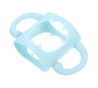 Yardwe Funda Protectora de Silicona para Biberón de Vidrio Antirroturas con Asa para Recién Nacidos para Viajar y Uso Diario Color Azul Claro