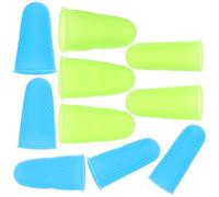 Yardwe Fundas de Silicona Antiescaldaduras Antideslizantes para Dedos 10 Piezas 1 Grande 3 Medianas 1 Pequeña Colores Azul y Verde Protectores Térmicos y Ergonómicos para Cuidado