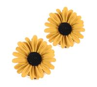 Yardwe Gemelos para camisa de hombre con forma de girasol, 2 unidades de aleación desmontables para bodas y eventos formales