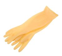 Yardwe Guantes de Limpieza Reutilizables Grandes para Cocina Guantes Impermeables Anti Deslizantes Puño Extendido Color Amarillo 1 Par