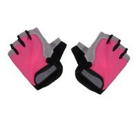 Yardwe Guantes de Medio Dedo Transpirables de Tejido, Antichoque, Rosa | Halterofilia y Conducción, Diseño Fácil de Poner y Quitar, Agarre Mejorado y Tacto Fresco