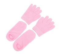 Yardwe Guantes Hidratantes para Manos y Pies Secos y Ingredientes Hidratantes Profundos 2 Pares Calcetines de Gel Rosa Material de Hilo Delicado para Mujeres y Hombres