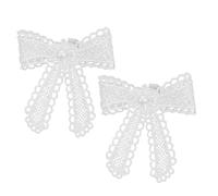 Yardwe Hebillas de Zapato Lazo de Encaje y Perlas, Accesorios Decorativos para Zapatos de Mujer y Niña, Adornos Elegantes para Cordones, Decoraciones DIY para Zapatillas, Color Crema