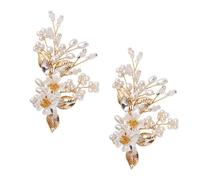 Yardwe Hebillas Desmontables para Zapatos de Novia Perlas y Adornos Botones Extraíbles para Zapatos de Boda Accesorios Decorativos para Tacones Altos y Planos
