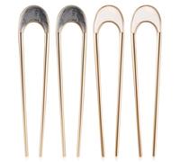 Yardwe Horquillas francesas para moños, 4 Pcs, aleación, U shape, para mujer, versatile use, daily use, accesorios para el pelo