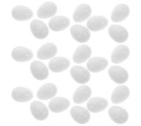 Yardwe Huevos Falsos para Loro 30 Piezas Tamaño 15,6x21,4 Mm de Plástico Sólido Color Claro, Suministros para Cría de Palomas y Aves Exóticas, Ayuda para Incubación y Fertilidad del