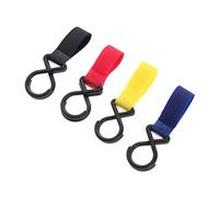 Yardwe Juego de 4 Ganchos para Colgar Cochecitos de Ñiño, Material Nylon y Sbs, Fácil Instalación Correa Ajustable, Soporte hasta 5 Kg para Accesorios de Paseo