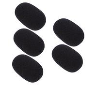 Yardwe Juego De 5 Fundas De Esponja Antipolvo Para Micrófono Negro, Cubierta Protectora Para Micrófonos De Cuello De Cisne, Accesorio Para Reducir Ruido De Viento y Polvo En Grabación