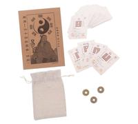Yardwe Juego de Adivinación I Ching para Principiantes 64 Monedas de Chinas Herramienta de Aprendizaje Análisis Visual y Textual de Hexagramas Adivinación y Decoración