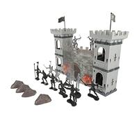 Yardwe Juego de de Soldados Decorativos para Niños 1 Set de Juguetes de Plástico Soldados a Caballo y Carro de Guerra para Juegos de rol y de Mesa