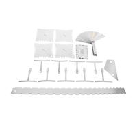 Yardwe Juego de Herramientas de Calibración para Guitarra 17 Piezas, Regla Metálica de Acción de Cuerdas, Galgas de Espesores y Calibres de Radio para Mantenimiento, Reparación y Ajuste