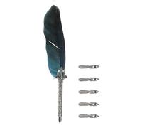 Yardwe Juego de Pluma Estilográfica de Inmersión 1 Set con Punta Metálica y Pluma Natural para Escribir y Dibujar Estilo Antiguo en Oficina o Escuela