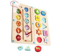 Yardwe Juguete Educativo Magnético de Madera para de Laberintos Numéricos y Colores Desarrollo Motriz y Cognitivo con Tablero Seguro y Versátil