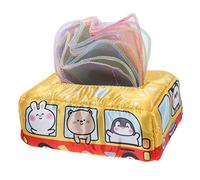 Yardwe Juguete Sensorial para Bebés Caja de Pañuelos Montessori Pequeña con Diseño para Ejercicio de Dedos y Desarrollo de Habilidades Motoras