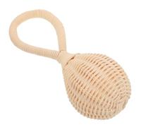 Yardwe Juguetes de roca manual juguetes de bebé sonajero de mano juguetes de anillo para bebé Juguete de campana de mano juguete para bebés juguetes para traquetear Rota Beige