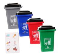 Yardwe Juguetes para Clasificar Basura Cubos De Basura De Colores para Educar Primaria Modelo De Cubo De para rol Casa o Escuela