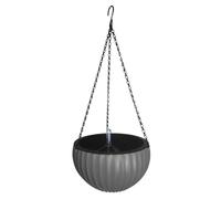 Yardwe Maceta Colgante Redonda de Plástico Grueso Auto Riego para Plantas | Nivel de Agua Visible, Diseño Transpirable, para Hogar, Incluye Tapón, Uso en Suelo o Suspensión