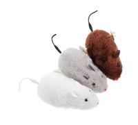 Yardwe Mecánico Ratón Juguete 3pcs Ratones Peludos para Gatos Juguete De Ratón De Cuerda
