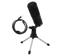 Yardwe Micrófono de Condensador USB Cardioide 1 Juego para Portátil | 192khz/24bit, Negro en Aleación de Zinc, Incluye Cable de Datos, Trípode y Soporte