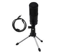 Yardwe Micrófono de Condensador USB Negro, Juego 1 Set Cardioide | Aleación de Zinc, 192khz/24bit y ≥80db, Cable de Datos, Trípode y Soporte Incluidos