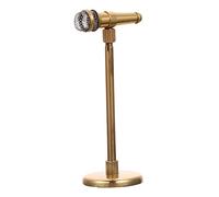 Yardwe Mini Figura de micrófono Toys despacho Accesorios Decoración de micrófono Dorado Mini micrófono Escala USB Modelo de micrófono Decorativo Accesorios en Miniatura latón Golden