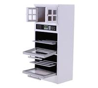 Yardwe Mini Gabinete De Microondas Miniatura para Cocinas De Muñecas Muebles Roles Accesorio De Muebles DIY