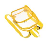 Yardwe Mochila Transparente de Pvc Mini para Alumnas y Trabajadores, Mochila de Doble Hombro para Conciertos y Viajes, Color Amarillo, Diseño Compacto y Resistente