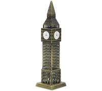Yardwe Modelo de Construcción Metálica del Big Ben Dorado para Decoración del Hogar Diseño Clásico y Elegante, Adecuado para Banquetes y Ambientación de Escenas