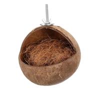 Yardwe Nido De Cáscara para Periquitos Jaula Natural para Loros Resistente y Ligero para Exterior y Jardín Juguete De Cría y Refugio Calentito