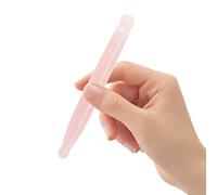 Yardwe Palo de Masaje Facial de Cuarzo Rosa Natural para Alivio Muscular y Relajación, Herramienta Versátil para Cuello y Cuerpo en Terapia de Puntos Gatillo