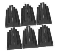 Yardwe Panel Acústico Trapezoidal De Absorción De Sonido, 12 Piezas 7,5x7,5x30 Cm, Espuma De Alta Densidad Ignífuga, Trampas De Graves Para Insonorización De Paredes Estudios y Salas De Música