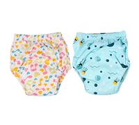 Yardwe Pantalones de Entrenamiento Algodón Seguro y Transpirable Pañales Lavables para Bebés 2 Piezas Adecuado para Dejar de Usar Pañales