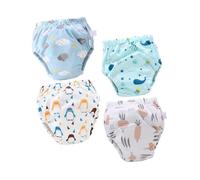 Yardwe Pantalones De Pañal Para Ñiño m Algodón Lavables 4 Unidades Entrenamiento Reutilizables Unisex Cómodo Para Entrenamiento Para Ir Al Baño Niñas Niños
