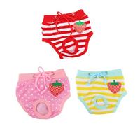 Yardwe Pantalones de Seguridad para Mascotas de Algodón Calzoncillos Menstruales Cómodos para Perros y Gatos Bragas Higiénicas Reutilizables para Perros Hembras y Machos y Absorbentes