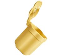 Yardwe Papelera de Escritorio Amarilla de Abs, Resistente y No Se Deforma, Diseño Simple Adecuado para Sala y Dormitorio, Bote de Basura Pequeño y Conveniente