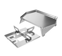 Yardwe Parrilla de Barbacoa Plegable de Acero Inoxidable con Base Elevada Soporte de Cocina para Exteriores Resistente y Estable para Camping y Picnics