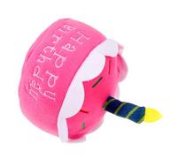Yardwe Pastel De Cumpleaños para Mascotas Peluche De Perro Rompecabezas Interactivo para Perros De Cumpleaños para Mascotas Peluche De Perro Chirriante Bandana para Cachorro