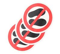 Yardwe Pegatinas de Advertencia Adhesivas Redondas Prohibido 3 Unidades Color Brillante para Superficies Lisas Interiores y Exteriores Señal de Advertencia de Seguridad