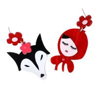 Yardwe Pendientes Colgantes de Acrílico para Mujer, Pendientes de Dibujos Animados Little Red Riding Hood, Ligeros y Modernos, Joyería Divertida y Kawaii para Uso Diario