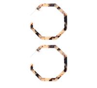 Yardwe Pendientes De Acrílico Estilo Bohemio Estampado De Carey, Gota Para Mujer, Accesorios Para Orejas De Verano, Diseño Geométrico Poligonal, Color Carey Claro