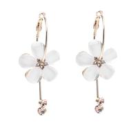 Yardwe Pendientes de Girasol Pétalos de Acrílico Zirconio Brillante y Colgantes de Moda para Niñas y Regales de Flores Transparentes y Delicados para Orejas