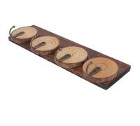 Yardwe Perchero de Pared de Madera 30 Cm 4 Ganchos para Llaves y Sombreros, Soporte Ligero y Pulido para Organización en Recibidor, Gancho Decorativo Funcional para Colgar Ropa