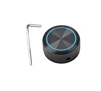 Yardwe Perilla Knob De Aluminio Para Potenciómetro Guitarra Control Volumen Duradero Con Aro Azul Compatible Con Ejes Accesorios Para Equipos De Música