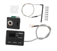 Yardwe Pickup de Ukulele con Ecualizador de Bandas y Preamplificador Piezoeléctrico Sintonizador LCD Integrado para Guitarra Acústica y Eléctrica para Escenario y Práctica Casa