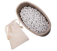 Yardwe Piedra para Horno de Gres 500 G para Hornear Pan y Tartas, Reutilizable, Bolsa de Tela y Bandeja Dorada, Herramienta Profesional para Cocinar y Obtener Corteza Crujiente