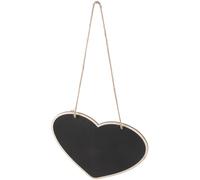 Yardwe Pizarra de Madera Negra con Forma de Corazón, Tablón de Mensajes Colgante con Cuerda para Notas y Decoración del Hogar, Adecuado para Oficina, Cafetería y Eventos, Tablero
