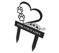 Yardwe Placa Conmemorativa para Mascotas De Metal Estaca para Jardín Conmemorativa para Perros Marcador De Tumba para Exteriores Decoración De Jardín para Mascotas Placa De Tumba para per