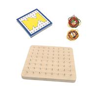 Yardwe Placa de Clavos para Matemáticas Primarias Juguetes Educativos de Madera para Niños Coordinación Mano- Aprendizaje Matemático Juego Educativo 1